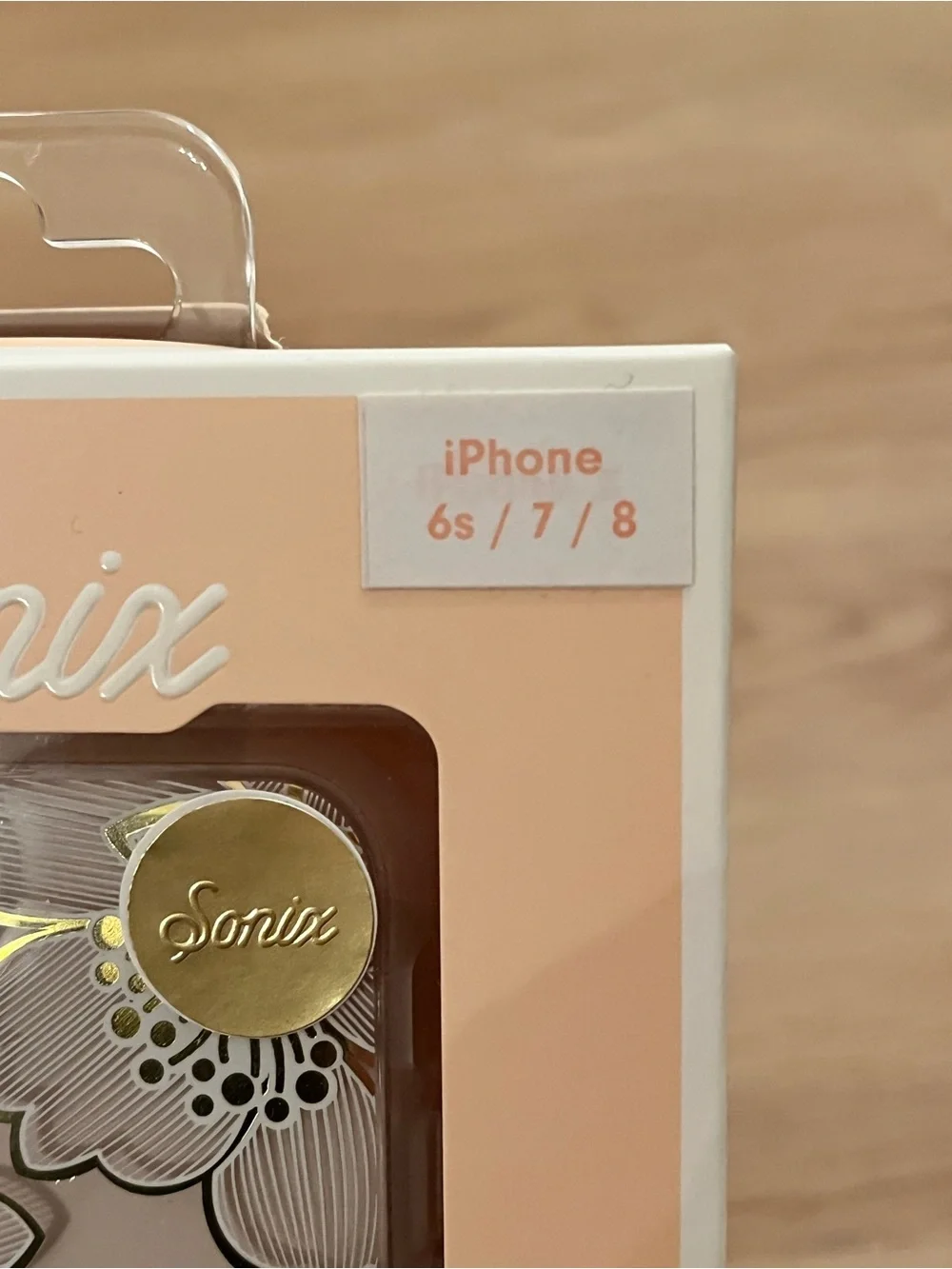 Sonix Clear Coat iPhone Case with Gold Floral Accent